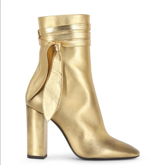 Saint Laurent Lou Ankle Wrap Booties - Picture 1 of 9